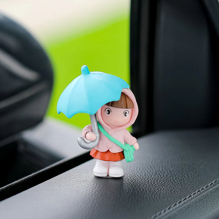 Umbrella Cute Couple For Car Interior Decoration