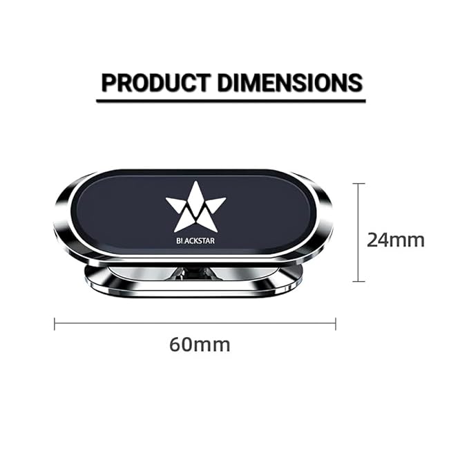 Blackstar ZEO Mag - 540° Angle Rotation-Enabled Magnetic Mobile Holder for Car Dashboard/Car Phone Mount Magnets