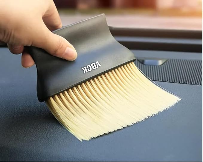 VBCK Car Interior AC Vents Cleaning Brush Soft Duster Interior Cleaning Dusting Tool for Automotive Accessory Car Cleaning Brush AC Vent Dashboard Dust Dirt Cleaner Gadgets Cleaning Brush (Black)