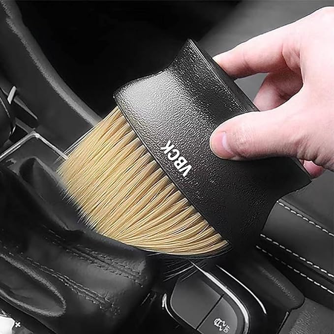 VBCK Car Interior AC Vents Cleaning Brush Soft Duster Interior Cleaning Dusting Tool for Automotive Accessory Car Cleaning Brush AC Vent Dashboard Dust Dirt Cleaner Gadgets Cleaning Brush (Black)