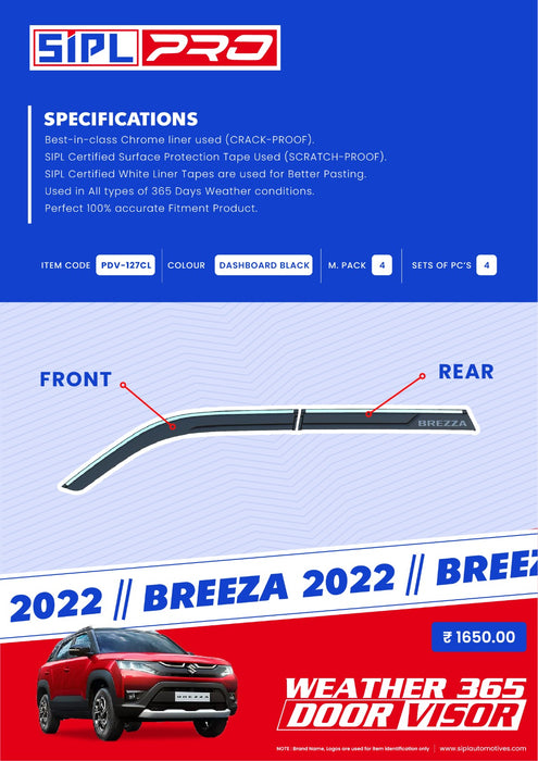 Brezza 2022+ Door Visor S/4