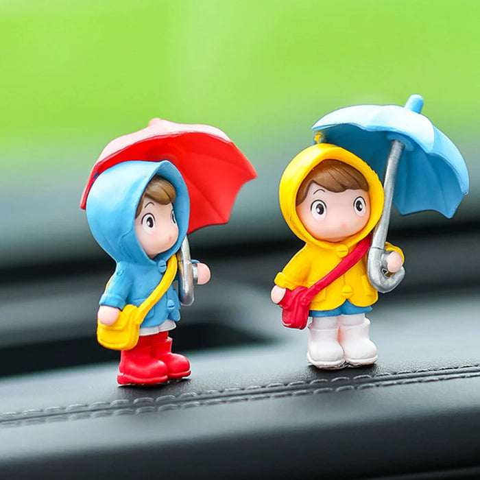 Umbrella Cute Couple For Car Interior Decoration