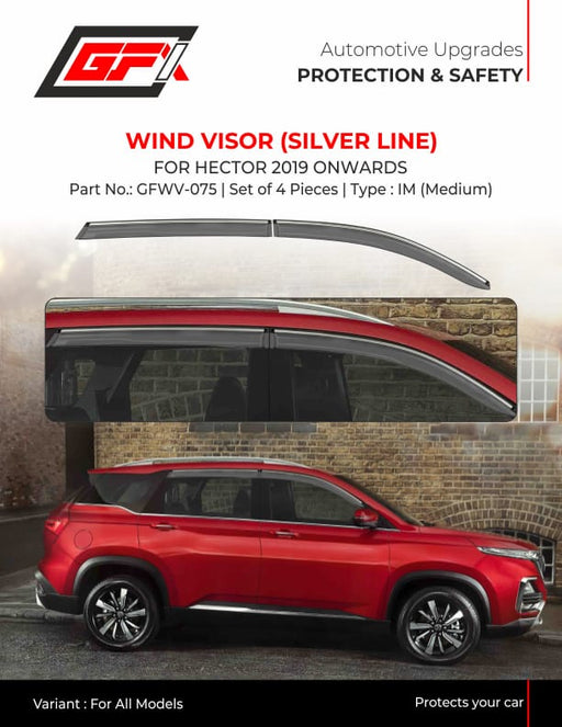 WIND VISOR - SILVER LINE MG HECTOR 2019 ONWARDS - VBCK VEHICLE SOLUTIONS