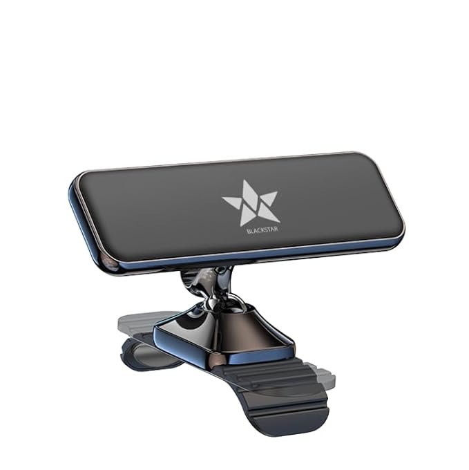 Blackstar Aero Mag Magnetic Mobile Holder for Car Dashboard with Super-Strong Magnets and 720° Rotation and Double Ball Joint Design - Can be Used in Car, Bike, Home - VBCK VEHICLE SOLUTIONS