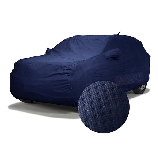 ASCOT, Car Body Cover Waterproof 3 Layers Custom-Fit All Weather Waterproof Automobiles Heat Resistant UV Proof Indoor & Outdoor (for Dezire (2019), Tiebond Blue) - VBCK VEHICLE SOLUTIONS