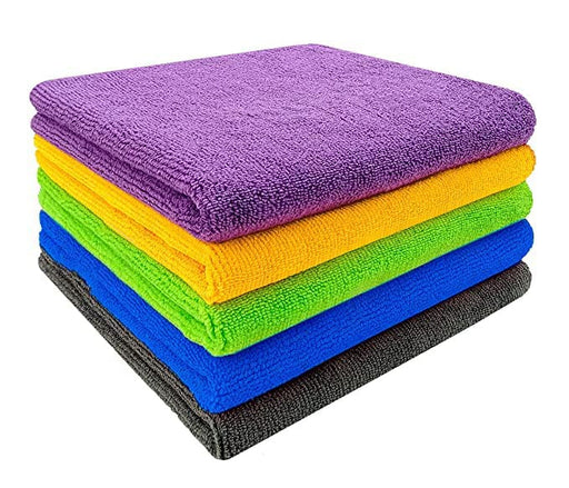 iOTA Microfiber Car Cleaning Cloth - OG Soft 450 GSM Extra Large (60x40 CM) Microfiber Cloth for Car and Bike - Suede Edging for Scratchless Drying and Detailing (Pack of 3,) - VBCK VEHICLE SOLUTIONS