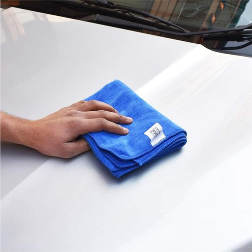 iOTA Microfiber Car Cleaning Cloth - OG Soft 450 GSM Extra Large (60x40 CM) Microfiber Cloth for Car and Bike - Suede Edging for Scratchless Drying and Detailing (Pack of 3,) - VBCK VEHICLE SOLUTIONS