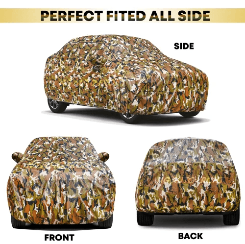 VBCK® Waterproof Car Body Cover Compatible with Brezza with Mirror Pockets (Camouflage Design) - VBCK VEHICLE SOLUTIONS