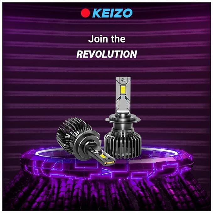 KEIZO LED Headlight 2 Year Warranty LO 900LM 6000K|200 W Automotive LED Headlight For Car Bulb with Fan Auto Conversion Driving Lamp Led Headlight Bulb For Car (75A-9005)