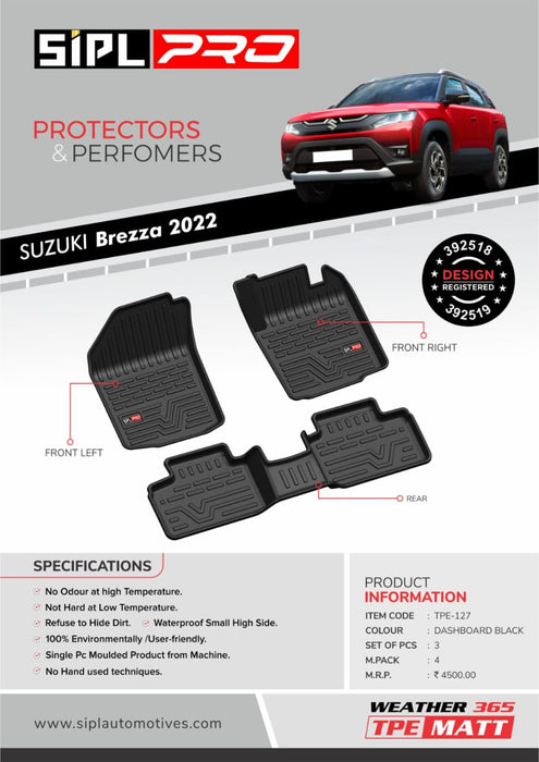 SUZUKI BREZZA 2022-24 Weather 365 TPE MAT S/3