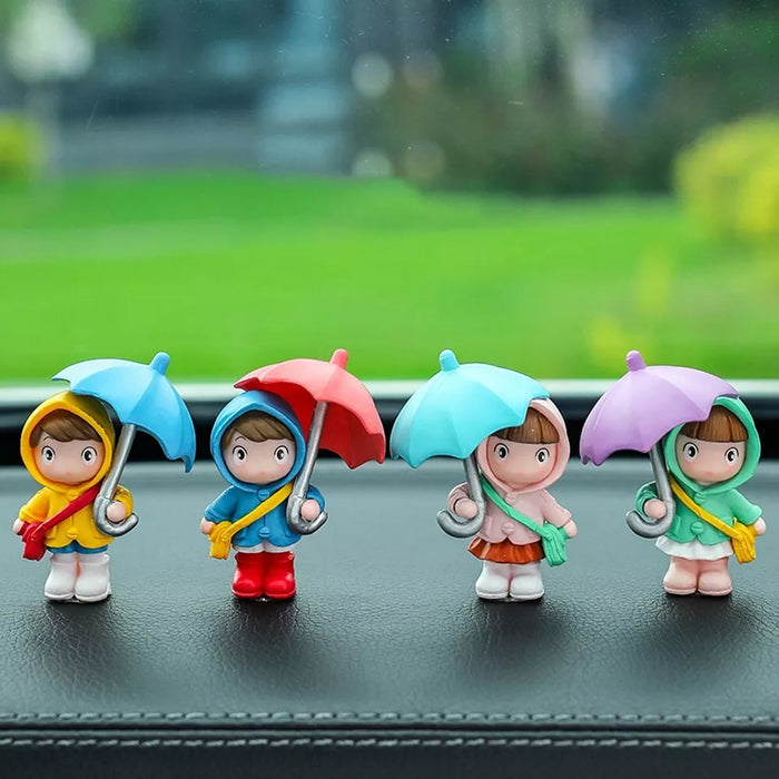 Umbrella Cute Couple For Car Interior Decoration