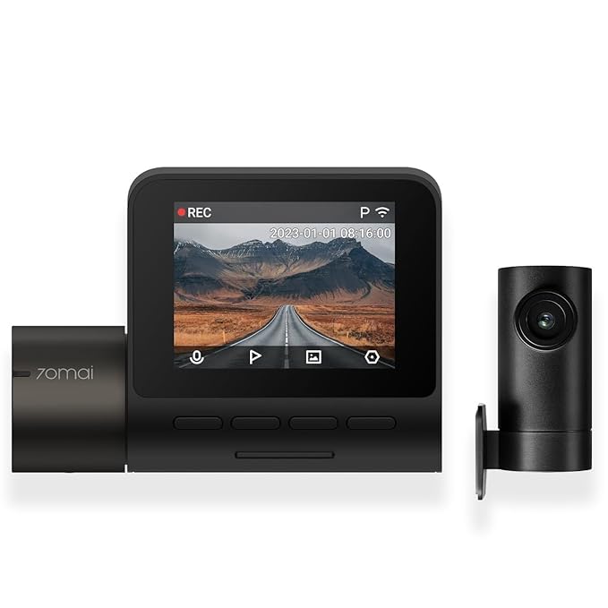 70mai A200 HDR Dual Dash Camera, 1080P HDR Front & 1080P Rear, Night Owl Vision, MaiColour Vivid+, G-Sensor, App Playback & Share, Optional Parking Monitoring - VBCK VEHICLE SOLUTIONS