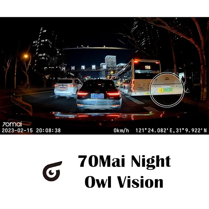 70mai A200 HDR Dual Dash Camera, 1080P HDR Front & 1080P Rear, Night Owl Vision, MaiColour Vivid+, G-Sensor, App Playback & Share, Optional Parking Monitoring - VBCK VEHICLE SOLUTIONS